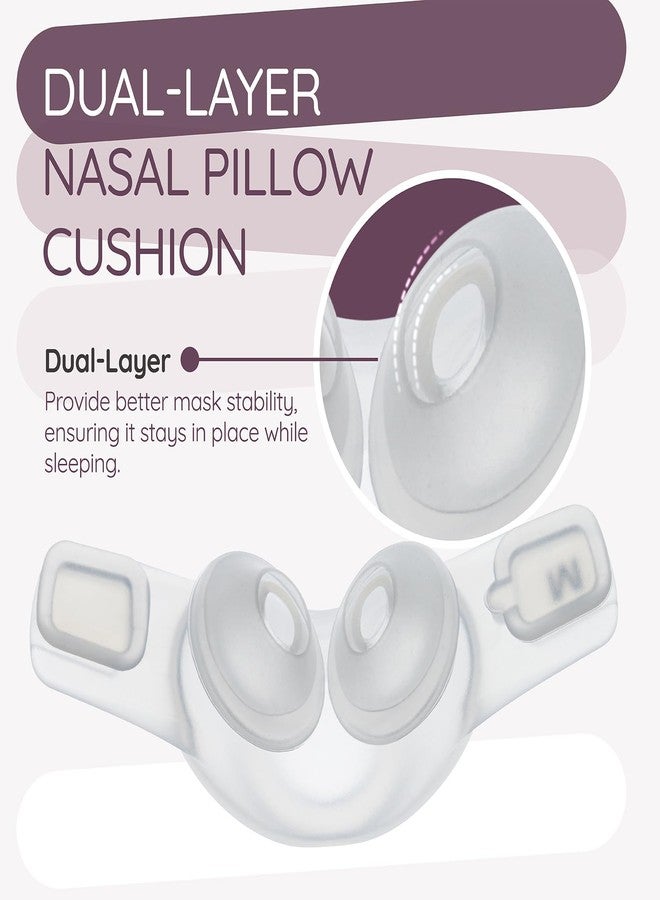Ximoon Swift FX Nasal Pillow Cushion Medium Compatible with ResMed Swift FX CPAP Mask, Dual-Wall Pillows C Pap Replacement Supplies Part for Swift FX - Image 5